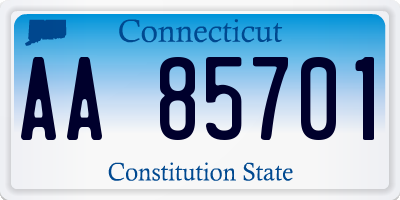 CT license plate AA85701