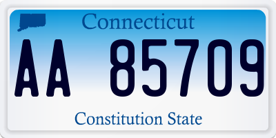 CT license plate AA85709