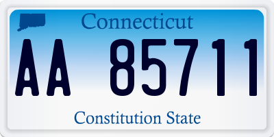 CT license plate AA85711