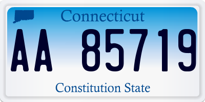 CT license plate AA85719