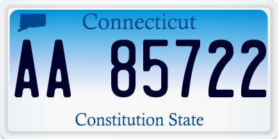 CT license plate AA85722