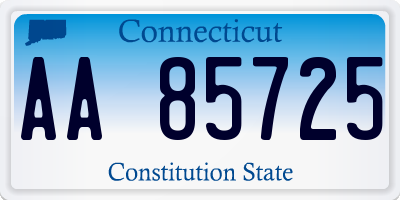 CT license plate AA85725