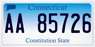 CT license plate AA85726