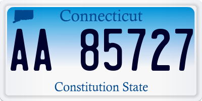 CT license plate AA85727