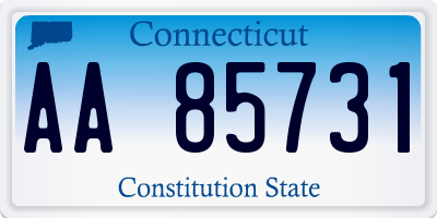 CT license plate AA85731