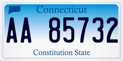 CT license plate AA85732