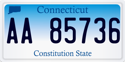 CT license plate AA85736