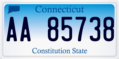 CT license plate AA85738