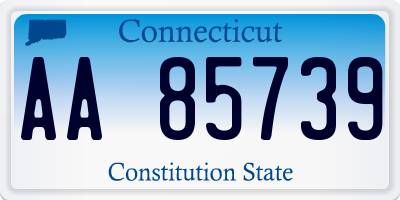 CT license plate AA85739