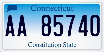 CT license plate AA85740