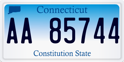 CT license plate AA85744