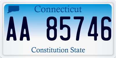 CT license plate AA85746