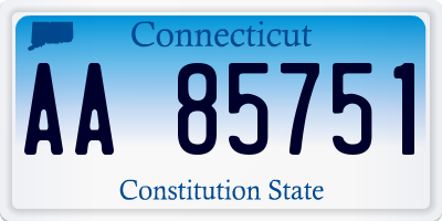 CT license plate AA85751