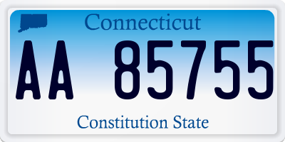 CT license plate AA85755