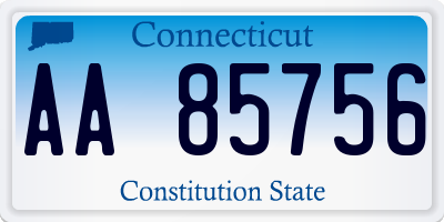 CT license plate AA85756