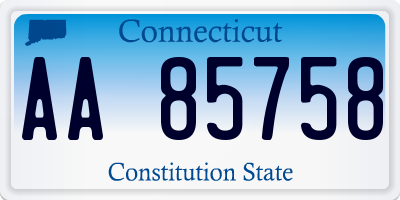 CT license plate AA85758