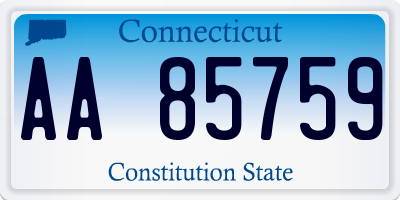 CT license plate AA85759