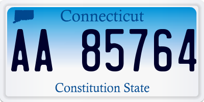 CT license plate AA85764