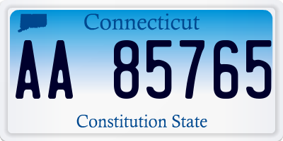 CT license plate AA85765