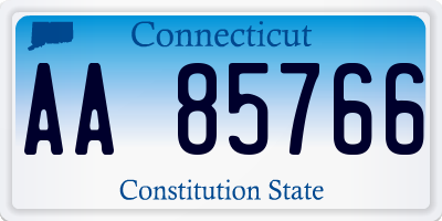 CT license plate AA85766