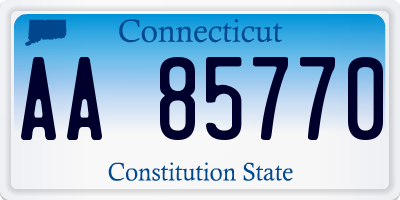 CT license plate AA85770