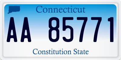 CT license plate AA85771