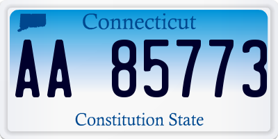 CT license plate AA85773