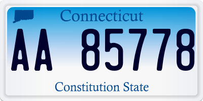 CT license plate AA85778