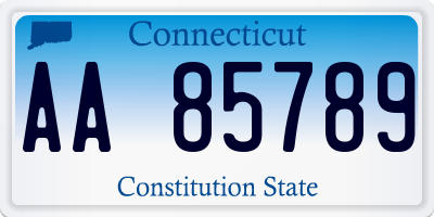 CT license plate AA85789