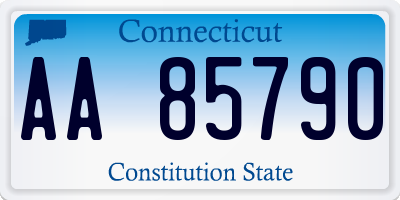 CT license plate AA85790