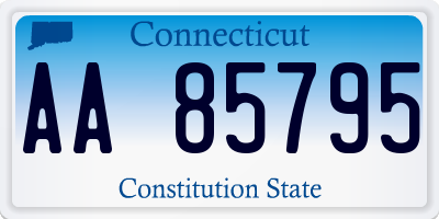 CT license plate AA85795