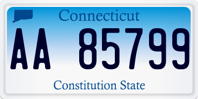 CT license plate AA85799