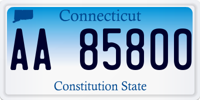 CT license plate AA85800