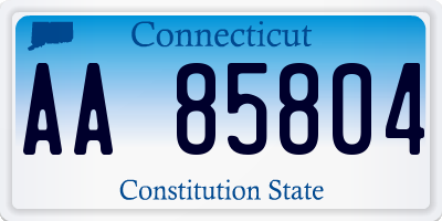 CT license plate AA85804