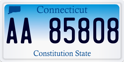 CT license plate AA85808