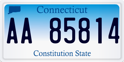 CT license plate AA85814