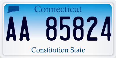 CT license plate AA85824