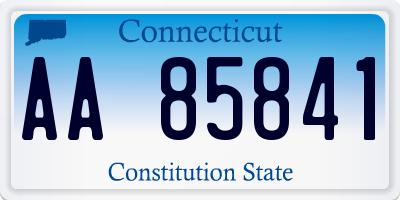 CT license plate AA85841