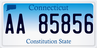 CT license plate AA85856