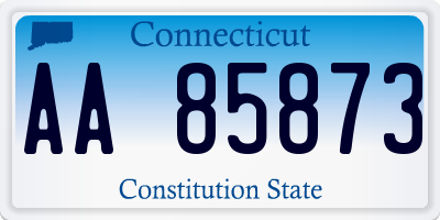 CT license plate AA85873