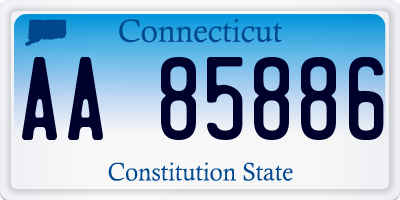 CT license plate AA85886