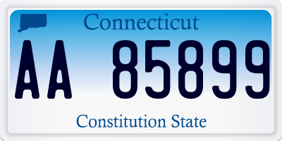 CT license plate AA85899
