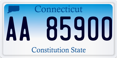 CT license plate AA85900