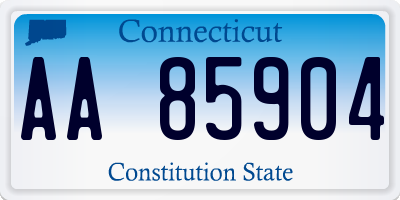 CT license plate AA85904