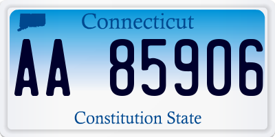 CT license plate AA85906