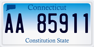 CT license plate AA85911