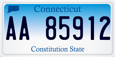 CT license plate AA85912