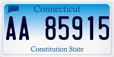 CT license plate AA85915