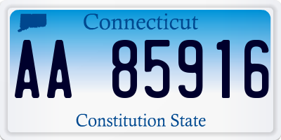 CT license plate AA85916