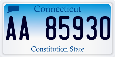 CT license plate AA85930